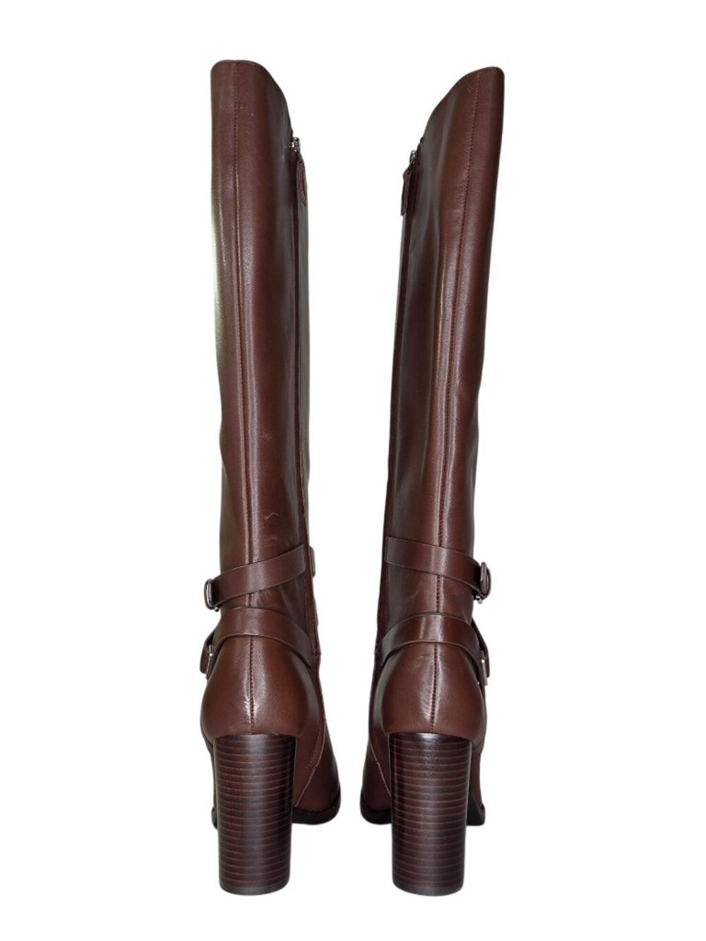 Lauren Ralph Lauren Collins Calfskin Tall Boot Heels, Size 8.5 B - Picture 4 of 6